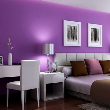 Фиолетовые обои фиолетовый современный простой однотонный цвет спальня гостиная столовая блестящий благородный фон обои для стен