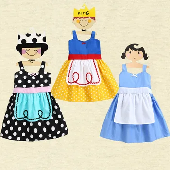 Хит продаж детской одежды Disney ins 2023, платье Белоснежки Алисы, юбка-слинг