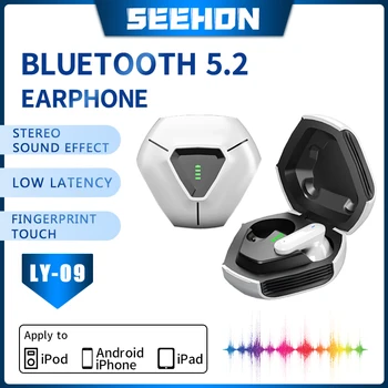 Хорошие наушники Bluetooth 5.2, беспроводные наушники, гарнитура, спортивные наушники, Водонепроницаемая гарнитура с шумоподавлением, наушники со светодиодным дисплеем
