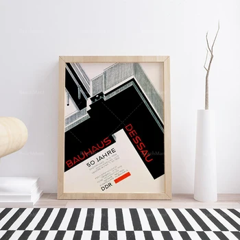 Художественная печать Баухауза-коллоквиум Архитектура-Настенный декоративный плакат с принтом на холсте