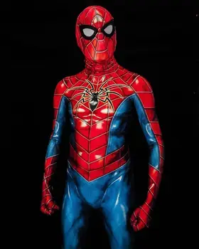 Хэллоуин Все Новые Разные SpiderHero Mark IV Человек-паук Косплей Костюм Мальчики Мужчины Боди Зентай Полный Взрослый Детский Праздничный Комбинезон
