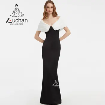 Цветное платье для выпускного вечера Auchan Lisa, с V-образным вырезом, длиной до пола, летнее элегантное вечернее платье для женщин 2023 г.