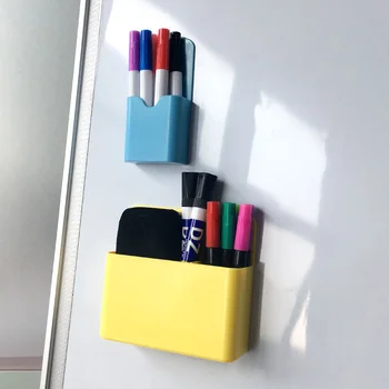 Цветной Настольный держатель для ручек, Магнитная доска, Коробка для хранения ручек, Офисная Школьная Пластиковая коробка, Настольная ручка, Органайзер для ручек, Бочонок для ручек