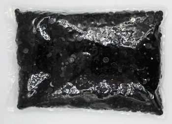 Черный цвет 1,5 ~ 12 мм Круглые акриловые стразы с плоской задней частью, 3D Акриловый дизайн ногтей/украшение одежды