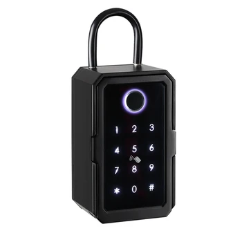 Шкаф для ключей с кодом, сейф для ключей для улицы/в помещении, сейф для ключей с отпечатками пальцев для дома/гаража/офиса (Bluetooth)