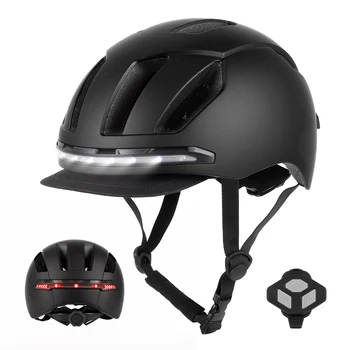 Шлем с дистанционным управлением для поворота влево и вправо с подсветкой, защита головы, шлем для езды на скутере и велосипеде