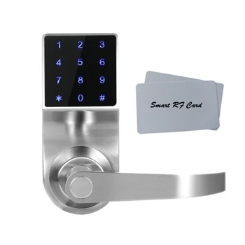 Электронный дверной замок с магнитной картой для безопасности дома и офиса, сенсорный экран