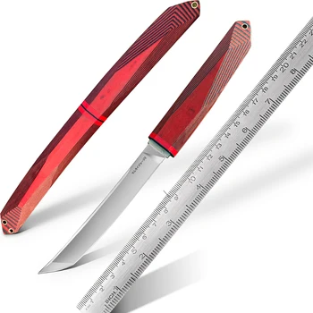 Япония G10 ручка 14C28N стальной нож с фиксированным лезвием для выживания на открытом воздухе, портативный охотничий нож для кемпинга